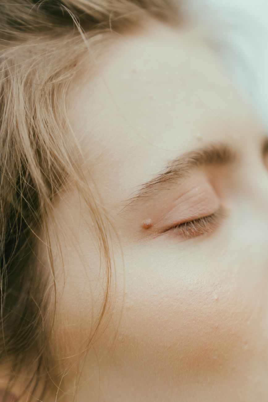 close up of a person s face