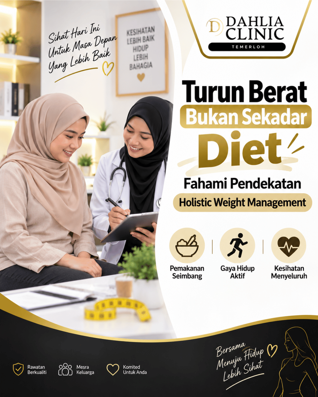 Turun Berat Bukan Sekadar Diet: Fahami Pendekatan Holistic Weight Management